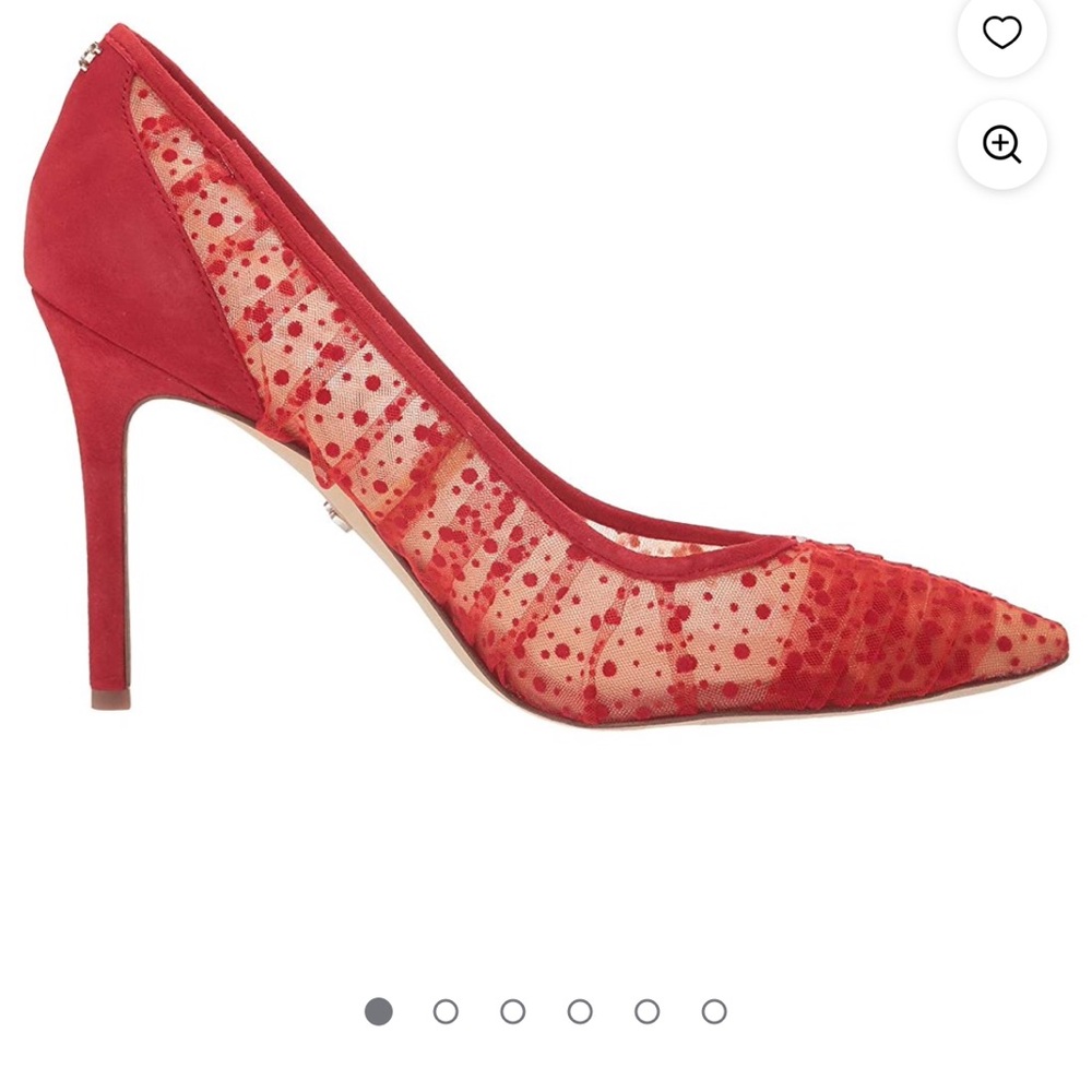 Sam Edelman Red Dot Tulle Heels